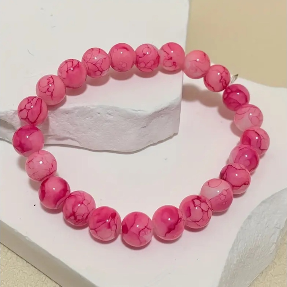 BOHO GLASS 8mm Bracelet-NEW